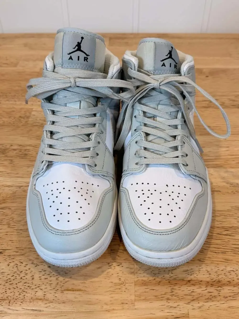 Nike Air Jordan 1 Mid Grey Camo White Photon Dust Mens 7